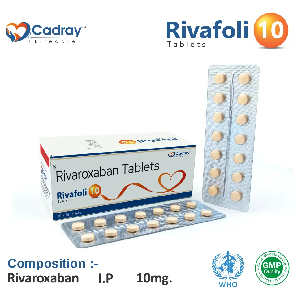 Rivaroxaban 10mg Tablet | Anticoagulant Segment | Best Price for PCD Pharma Franchise